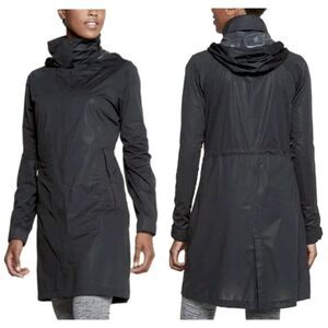 Toad&Co Overshadow 2.0 Trench Hooded Coat Rain Jacket Black Size XL